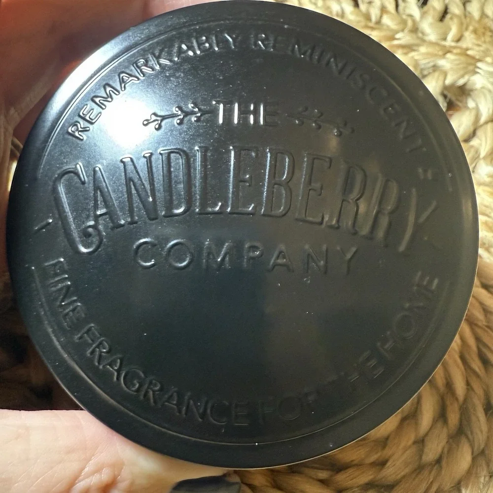 Candleberry Company Candle Topper ‎ Silvertone House Trees Fall Friends, Family
